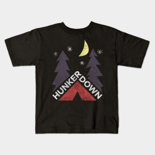 Hunker Down Camping Kids T-Shirt